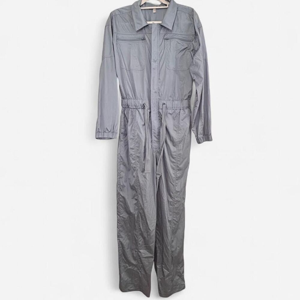 Free People Movement Golden Hour Blue Track Jumpsuit Gorpcore Sporty Utility (M)